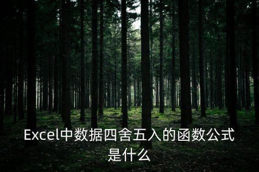四舍五入公式，Excel中數據四舍五入的函數公式是什么