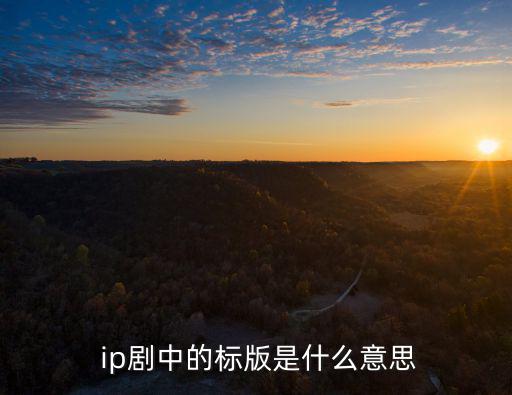  ip劇中的標版是什么意思