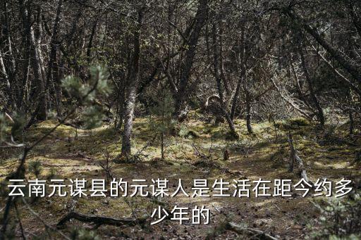 云南元謀縣的元謀人是生活在距今約多少年的