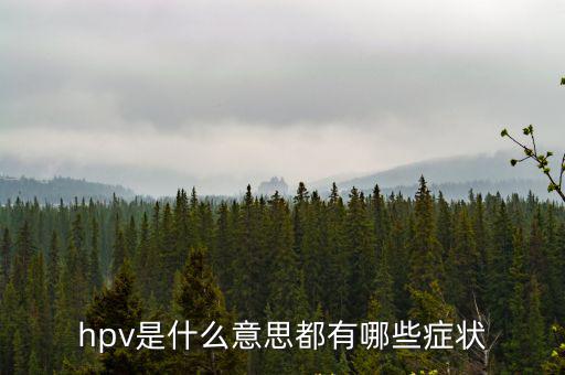 hpv是什么意思都有哪些癥狀