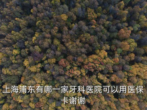 上海浦東有哪一家牙科醫院可以用醫保卡謝謝