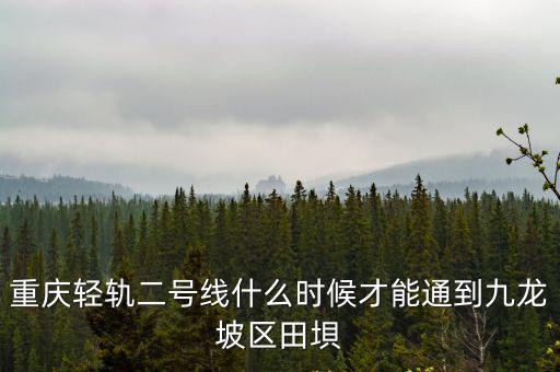 重慶輕軌二號線什么時候才能通到九龍坡區田垻