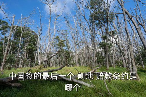 中國簽的最后一個 割地 賠款條約是哪個