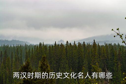 兩漢時(shí)期的歷史文化名人有哪些