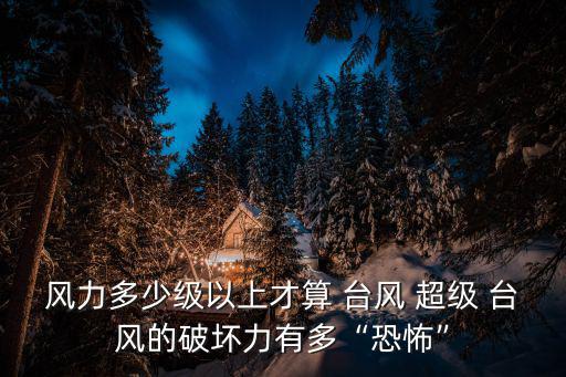 超級臺風,臺風強弱及災亡情況介紹