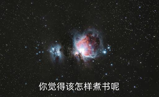 你覺得該怎樣煮書呢