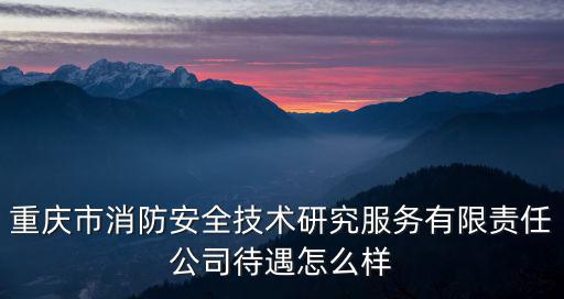 重慶市消防安全技術研究服務有限責任公司待遇怎么樣