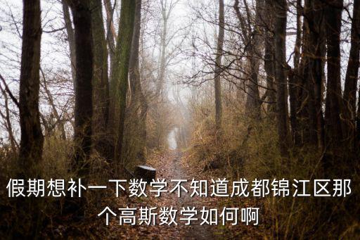 假期想補一下數(shù)學(xué)不知道成都錦江區(qū)那個高斯數(shù)學(xué)如何啊