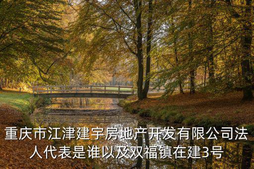 重慶市江津建宇房地產開發有限公司法人代表是誰以及雙福鎮在建3號