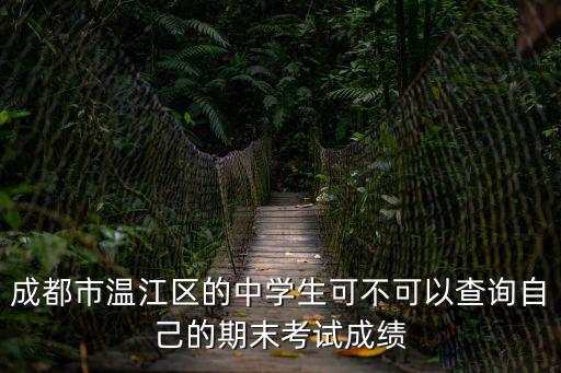 成都市溫江區的中學生可不可以查詢自己的期末考試成績