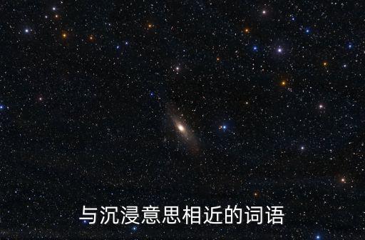 與沉浸意思相近的詞語