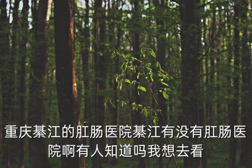 重慶綦江的肛腸醫(yī)院綦江有沒(méi)有肛腸醫(yī)院啊有人知道嗎我想去看
