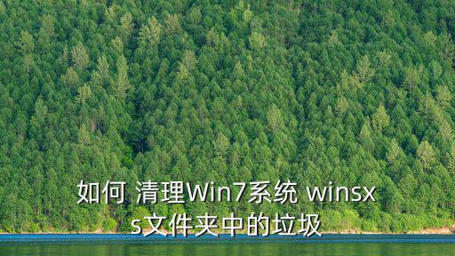 如何 清理Win7系統(tǒng) winsxs文件夾中的垃圾