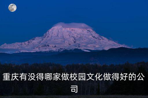 重慶有沒得哪家做校園文化做得好的公司