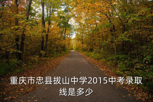 重慶市忠縣拔山中學2015中考錄取線是多少