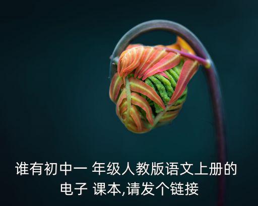誰有初中一 年級人教版語文上冊的 電子 課本,請發個鏈接