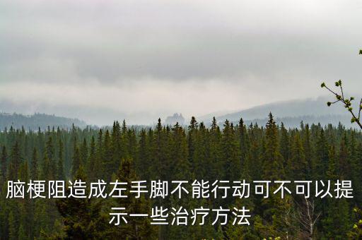 腦梗阻造成左手腳不能行動可不可以提示一些治療方法
