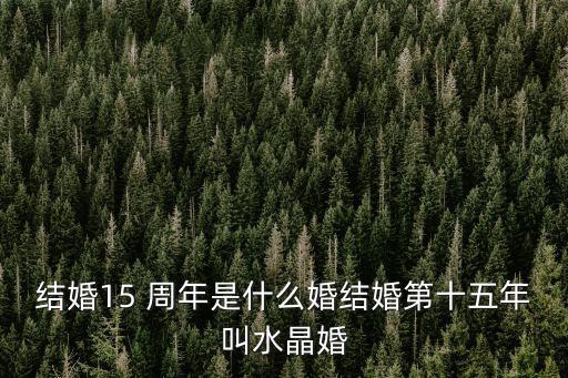 結婚15 周年是什么婚結婚第十五年叫水晶婚