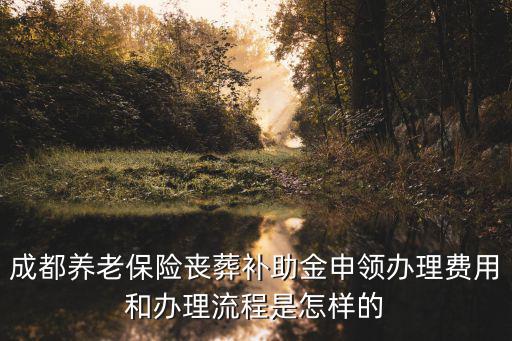 成都養老保險喪葬補助金申領辦理費用和辦理流程是怎樣的