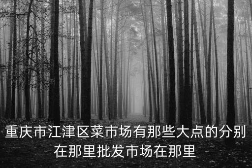重慶市江津區菜市場有那些大點的分別在那里批發市場在那里