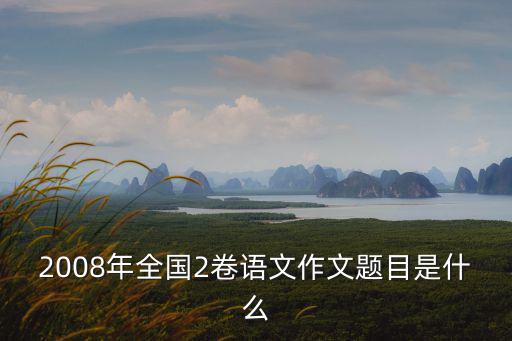2008年全國2卷語文作文題目是什么