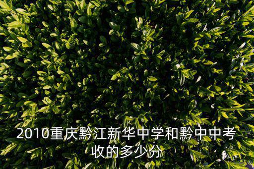 2010重慶黔江新華中學(xué)和黔中中考收的多少分