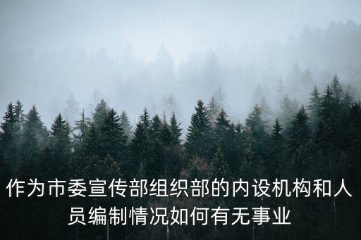作為市委宣傳部組織部的內設機構和人員編制情況如何有無事業