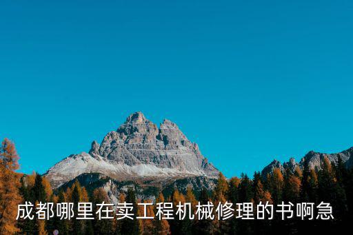 成都哪里在賣工程機械修理的書啊急