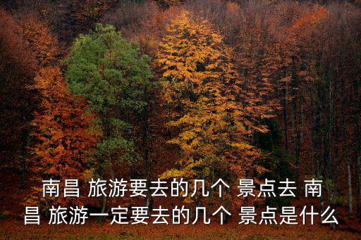  南昌 旅游要去的幾個 景點去 南昌 旅游一定要去的幾個 景點是什么