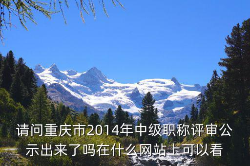 請問重慶市2014年中級職稱評審公示出來了嗎在什么網(wǎng)站上可以看