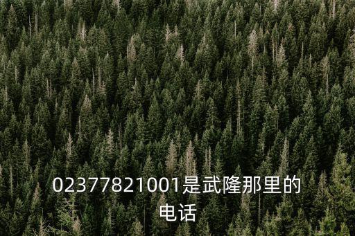 02377821001是武隆那里的電話