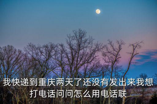 我快遞到重慶兩天了還沒有發(fā)出來我想打電話問問怎么用電話聯(lián)