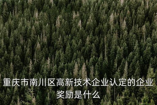 重慶市南川區(qū)高新技術企業(yè)認定的企業(yè)獎勵是什么