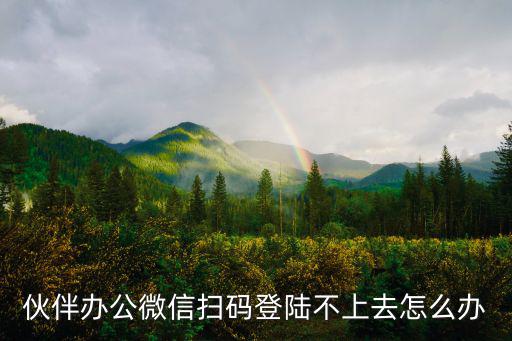 伙伴辦公微信掃碼登陸不上去怎么辦