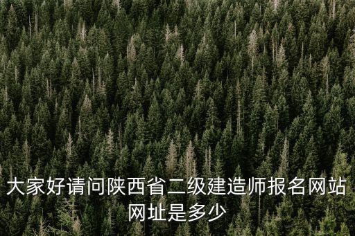大家好請問陜西省二級建造師報名網(wǎng)站網(wǎng)址是多少