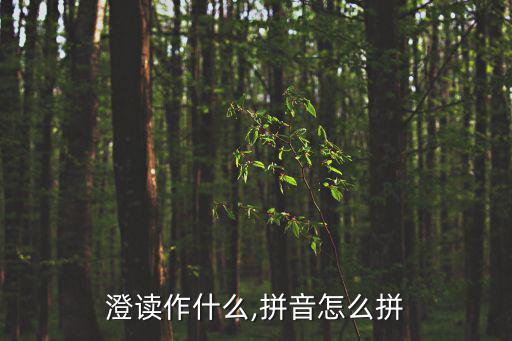 澄怎么讀組詞,澄清與清澈澄的區(qū)別