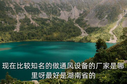 現在比較知名的做通風設備的廠家是哪里呀最好是湖南省的