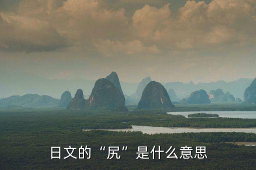 日文的“尻”是什么意思
