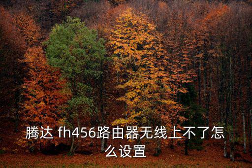 騰達 fh456路由器無線上不了怎么設置