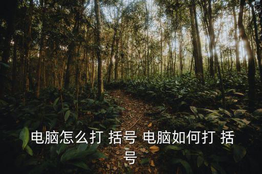  電腦怎么打 括號 電腦如何打 括號