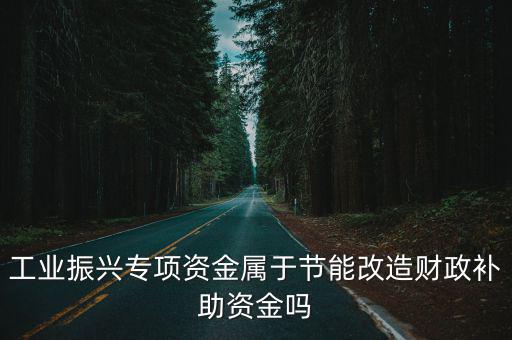 工業振興專項資金屬于節能改造財政補助資金嗎