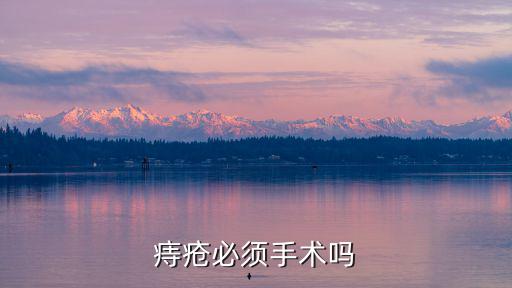 痔瘡必須手術嗎
