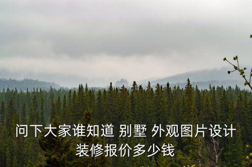 問(wèn)下大家誰(shuí)知道 別墅 外觀圖片設(shè)計(jì)裝修報(bào)價(jià)多少錢