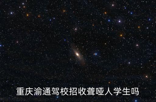 重慶渝通駕校招收聾啞人學生嗎