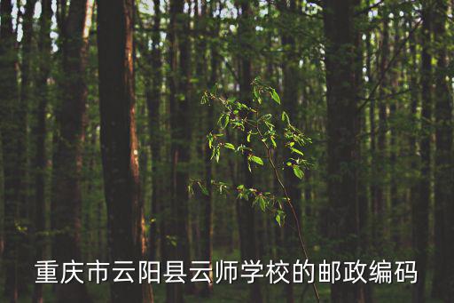 重慶市云陽縣云師學校的郵政編碼