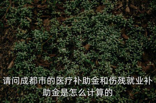 請問成都市的醫療補助金和傷殘就業補助金是怎么計算的