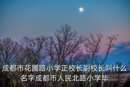成都市花圃路小學(xué)正校長副校長叫什么名字成都市人民北路小學(xué)畢