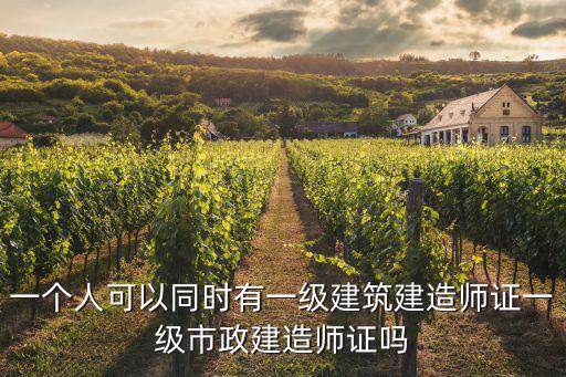 一個人可以同時有一級建筑建造師證一級市政建造師證嗎