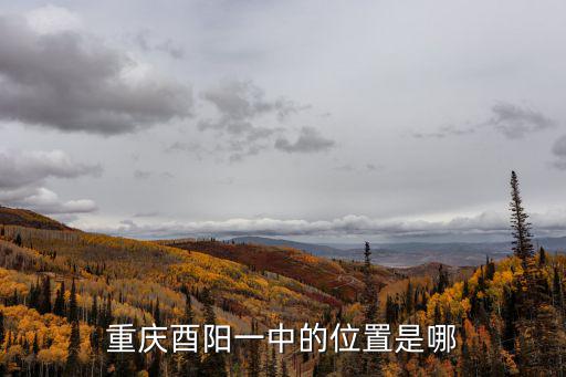 重慶酉陽一中的位置是哪