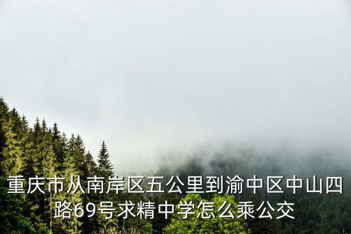 重慶市從南岸區五公里到渝中區中山四路69號求精中學怎么乘公交